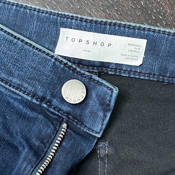 Top shop Joni Jeans Dark Wash High Waisted - Picture 2 of 3